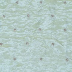 Dyeable Tissue Upada Beads Embroidered Fabric