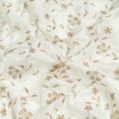 Dyeable Dola Silk Embroidered Fabric