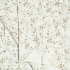 Dyeable Dola Silk Embroidered Fabric