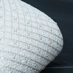 Dyeable Glass Organza Embroidered Fabric