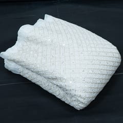 Dyeable Glass Organza Embroidered Fabric