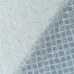 Dyeable Glass Organza Embroidered Fabric