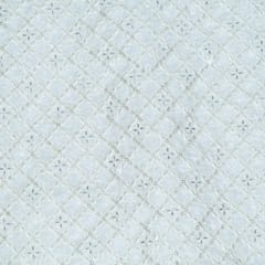 Dyeable Glass Organza Embroidered Fabric