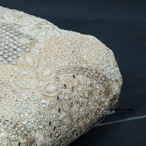 Dyeable Net Handwork Embroidered Fabric