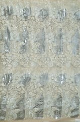 Dyeable Net Handwork Embroidered Fabric