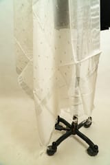 White Dyeable Chanderi Dupatta with Silver Border – Elegant & Versatile