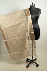 Dyeable Tissue Dupatta with Golden border