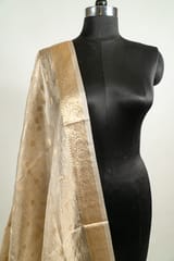 Dyeable Tissue Dupatta with Golden border