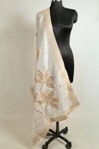 Off-White Dola Silk Jacquard Duppata