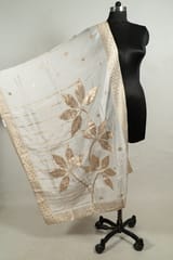 Off-White Dola Silk Jacquard Duppata