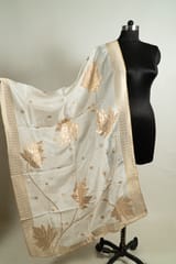 Off-White Dola Silk Jacquard Duppata