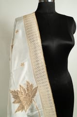 Off-White Dola Silk Jacquard Duppata