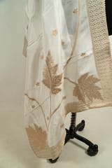 Off-White Dola Silk Jacquard Duppata