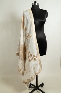 Off-White Dola Silk Jacquard Duppata