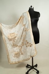 Off-White Dola Silk Jacquard Duppata