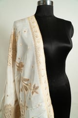 Off-White Dola Silk Jacquard Duppata
