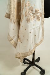 Off-White Dola Silk Jacquard Duppata