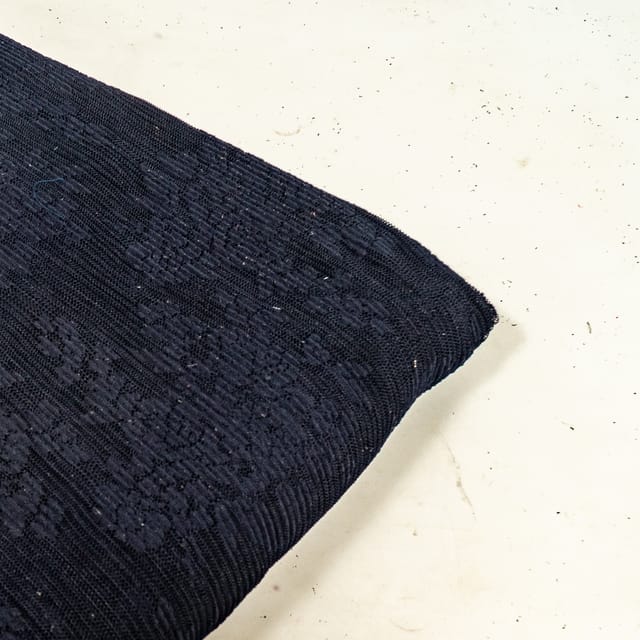 Black Floral self Design Lycra Net Fabric