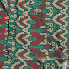 Green and Rust Colour Viscose Pashmina Printed Fabric (1.25Meter Cut piece)