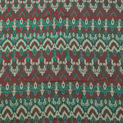Green and Rust Colour Viscose Pashmina Printed Fabric (1.25Meter Cut piece)