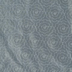 Dyeable Chinon Thread and Sequins Embroidered Fabric (1.50Meter Cut Piece)