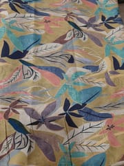 Multi Color Corduroy Printed Fabric (2.20Meter Cut Piece)