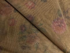 Mustard Floral Tissue Embroidery Fabric