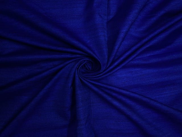 Royal Blue Plain Matka Silk Fabric