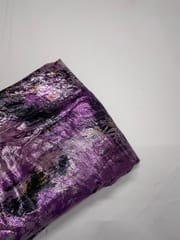 Purple Multicolor Floral Lame Fabric