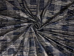 Navy Blue Plated Design Fabric