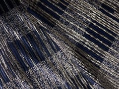 Navy Blue Plated Design Fabric