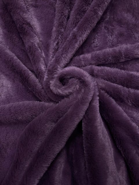 Lilac Color Imported Plain Rabbit Fur Fabric