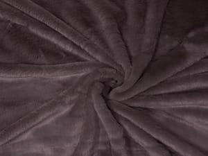 Grey Imported Plain Rabbit Fur Fabric