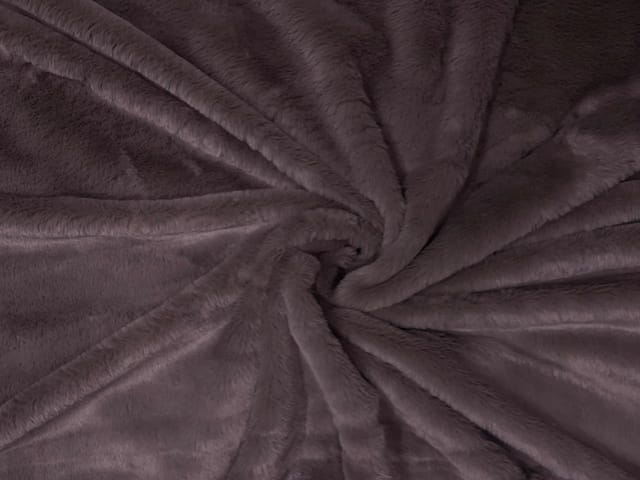 Grey Imported Plain Rabbit Fur Fabric