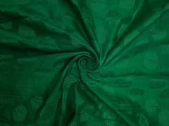Green Floral Self Chanderi Fabric