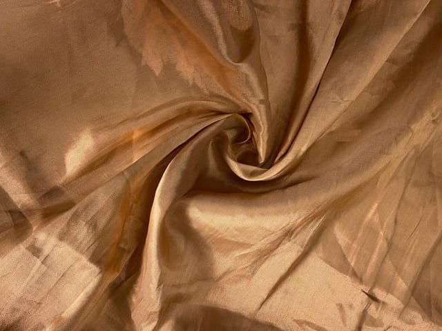 Gold plaiin Jharna Tissue Fabric