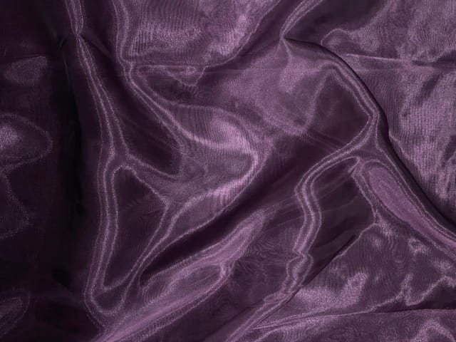 Dark Purple Plain Two Tone Organza Fabric