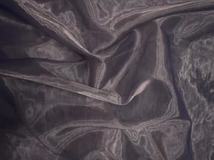 Dark Grey Plain Two Tone Organza Fabric