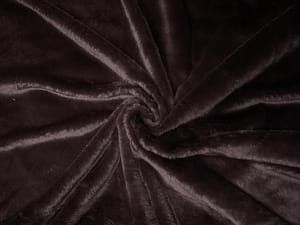 Dark Brown Imported Plain Rabbit Fur Fabric