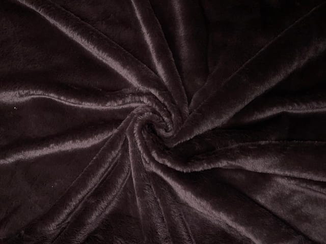Dark Brown Imported Plain Rabbit Fur Fabric
