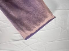 Blue Peach Plain Two Tone Organza Fabric