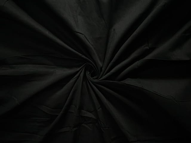 Black Plain Cotton Fabric
