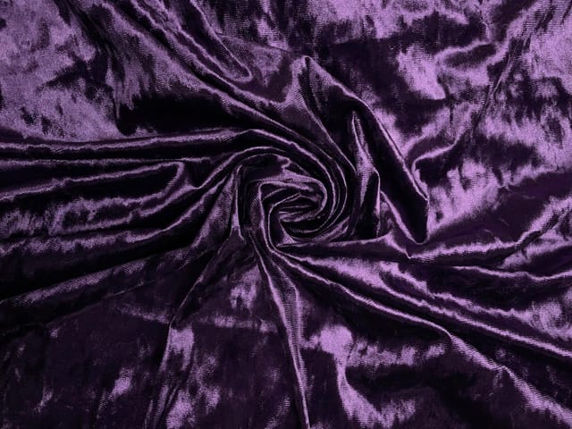 Purple Plain Imported Ice Velvet Fabric