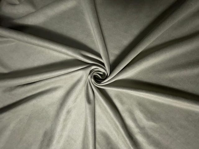 Pista Green Green Plain Suede Fabric