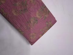Pink Floral Tissue Embroidery Fabric