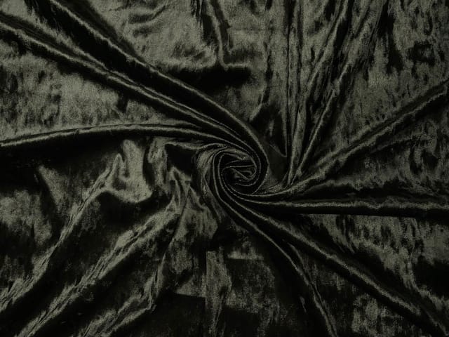 Olive Plain Imported Ice Velvet Fabric