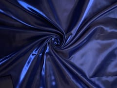 Navy Blue Plain Imported Versace Satin Fabric
