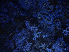 Navy Blue Floral Shantley Net Fabric