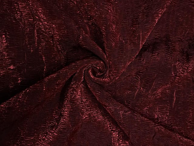 Maroon Crush Organza Fabric