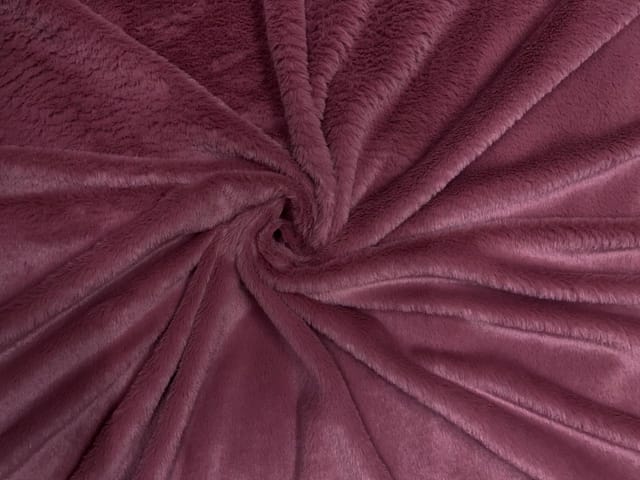 Dusty Pink Imported Plain Rabbit Fur Fabric